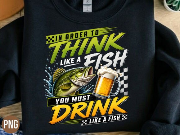 Download Funny Fish and Drink PNG Tshirt - Drink Collection