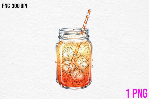 Download Iced Drink Mason Jar Clipart PNG - Drink Collection