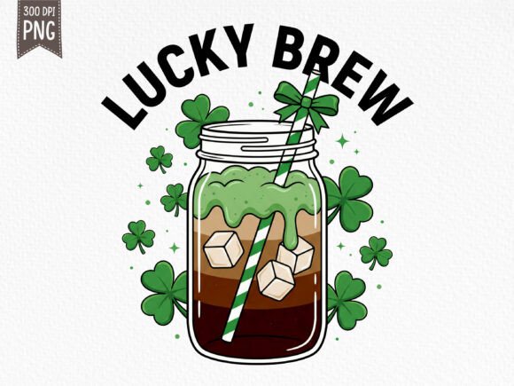 Download Lucky Brew Shamrock Coffee Drink PNG - Drink Collection