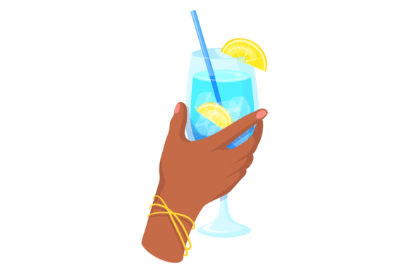 Download Fresh Drink Glass in Human Hand. Cold Wa - Drink Collection