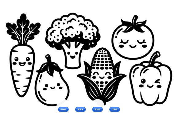 Download Kawaii Vegetable Clipart Pack - Vegetable Collection