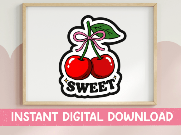 Download Sweet Cherries Coquette Bow SVG - Premium Bundle