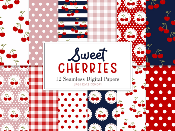 Download Digital Paper Pack SWEET CHERRIES - Sweet cherries Collection