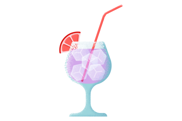 Download Fruit Cold Drink Glass with Cocktail Ice - Drink Collection