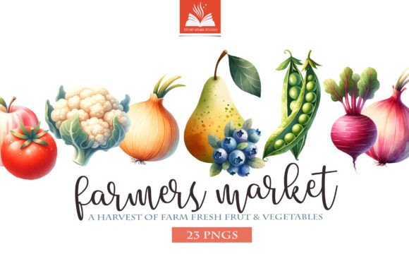 Download Watercolor Fruit &amp; Vegetable Clip Art - Vegetable Collection